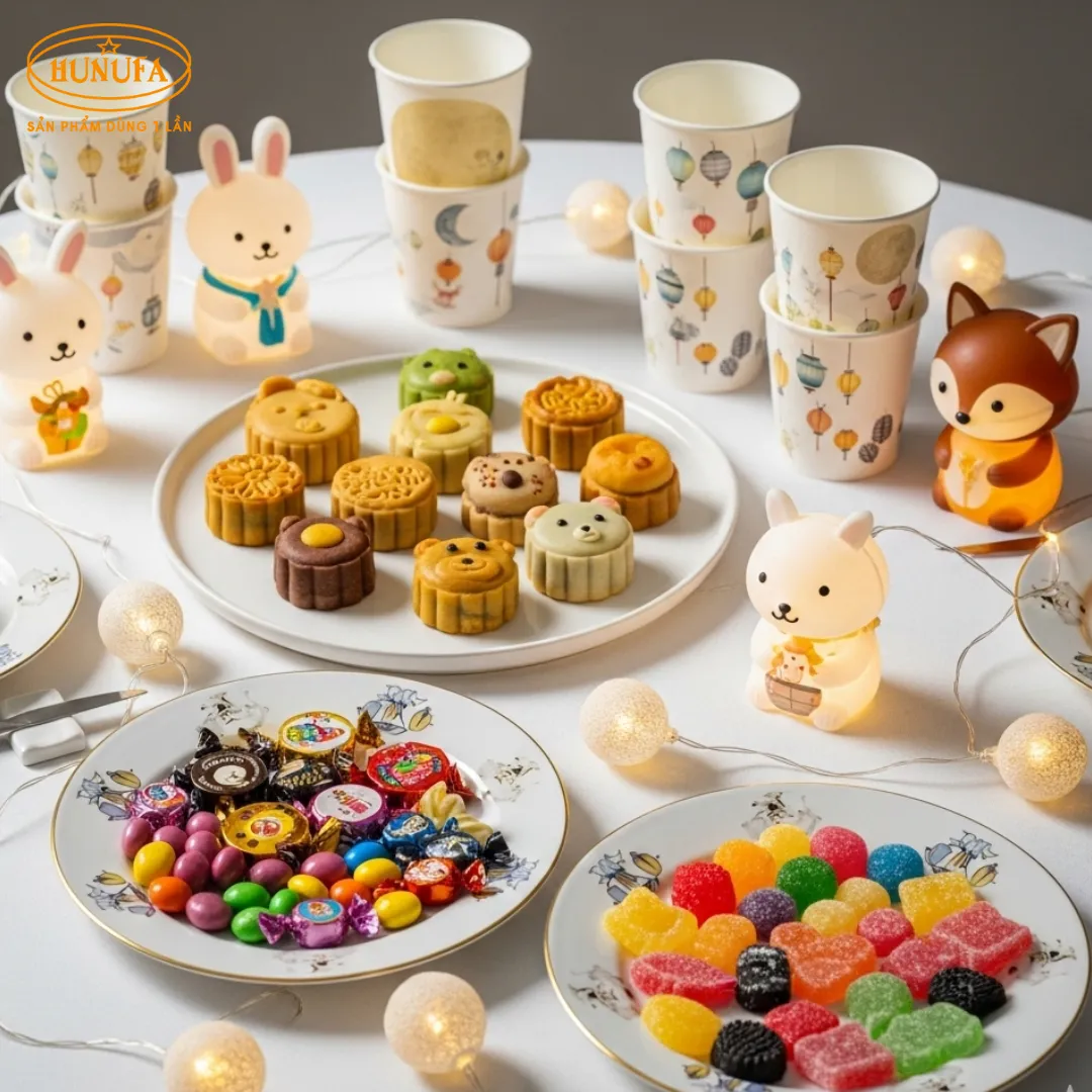 Hướng dẫn trang trí bàn tiệc trung thu đẹp mắt, ấm cúng