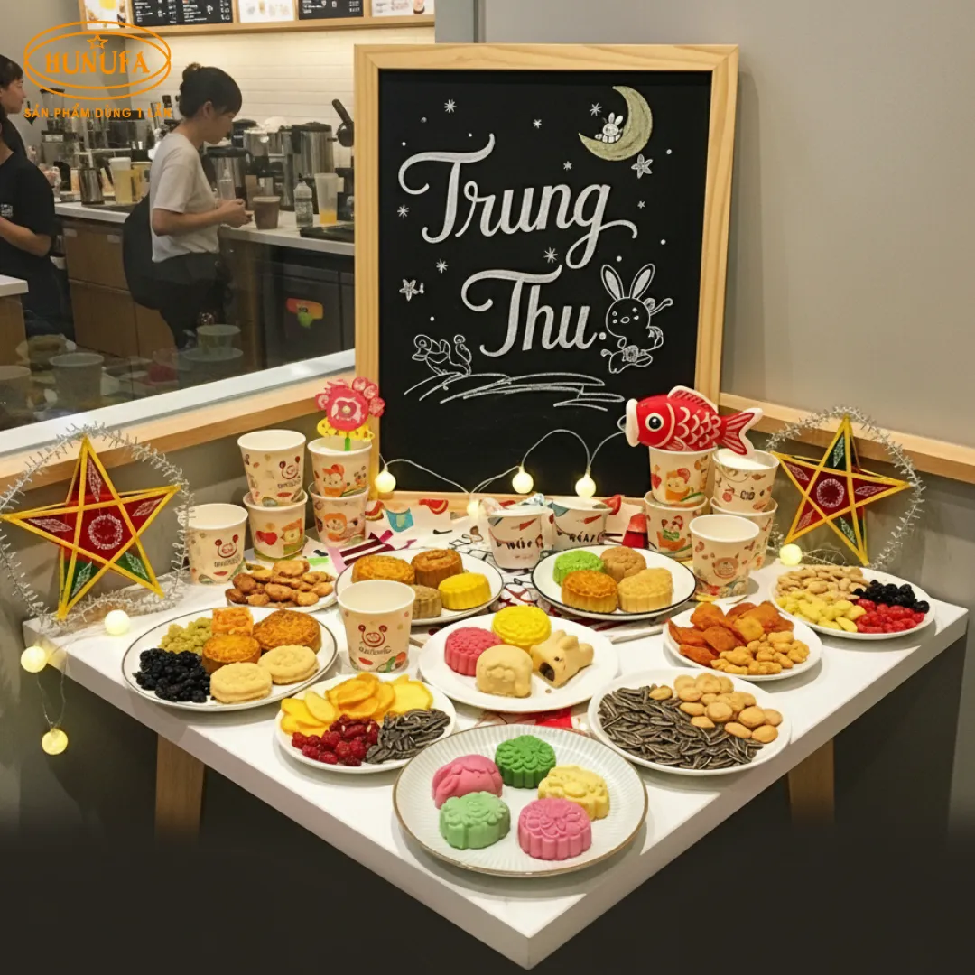 Hướng dẫn trang trí bàn tiệc trung thu đẹp mắt, ấm cúng