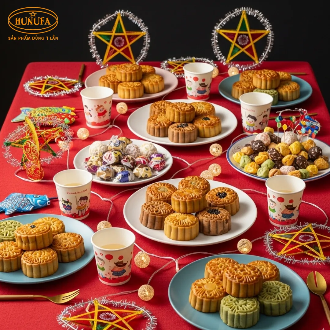 Hướng dẫn trang trí bàn tiệc trung thu đẹp mắt, ấm cúng