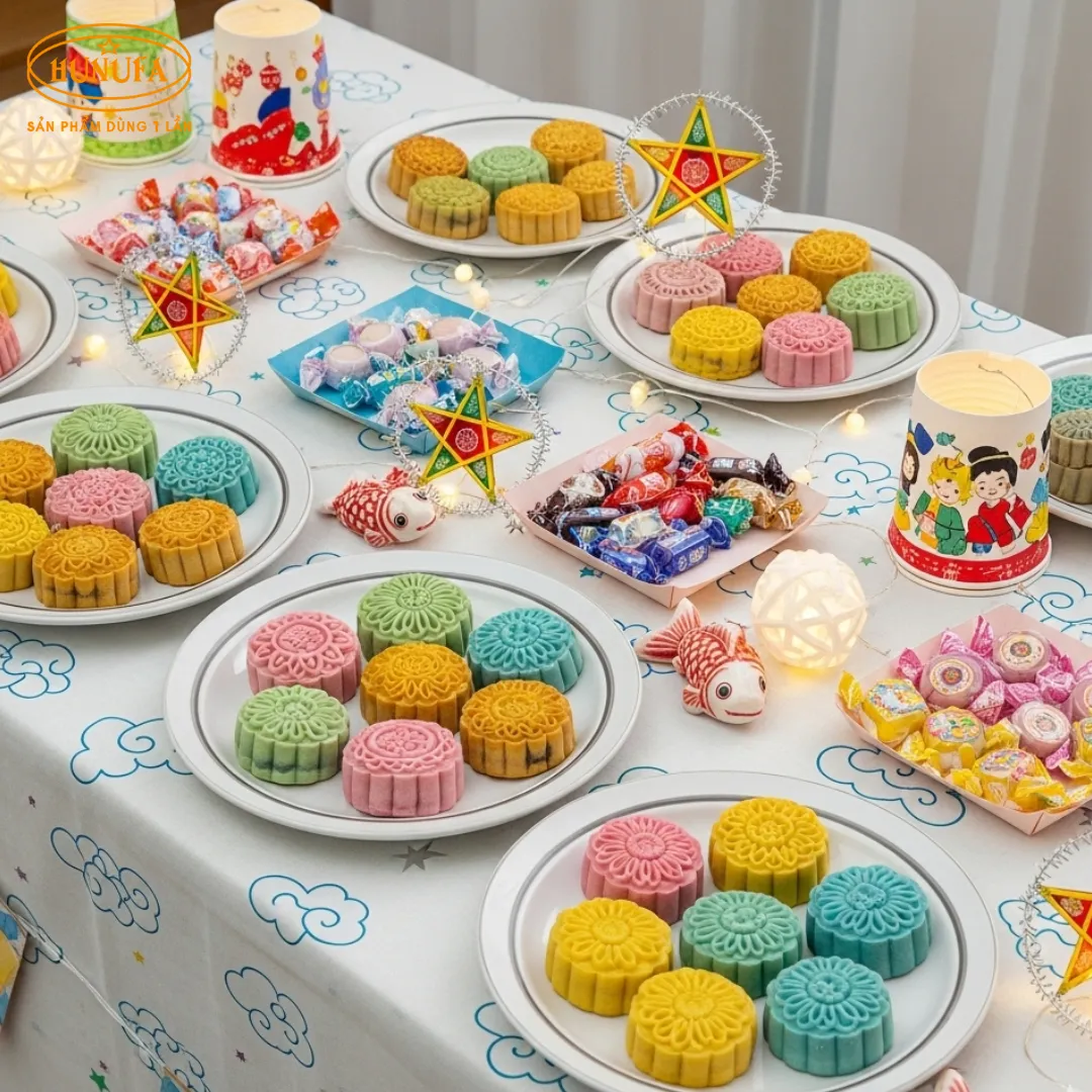 Hướng dẫn trang trí bàn tiệc trung thu đẹp mắt, ấm cúng