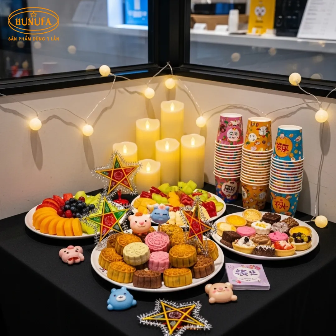 Hướng dẫn trang trí bàn tiệc trung thu đẹp mắt, ấm cúng