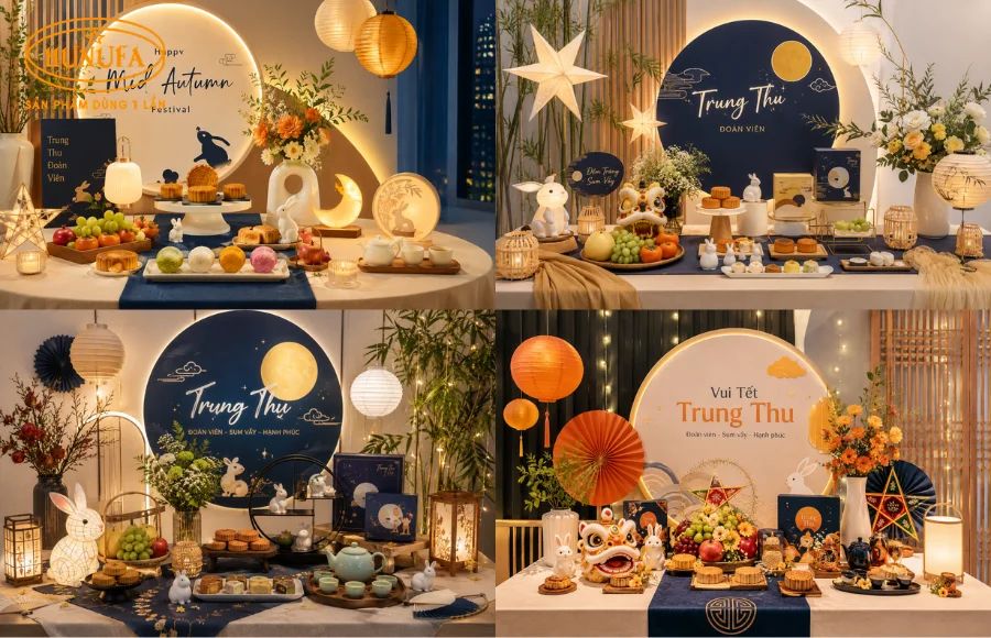 11+ Cách trang trí bàn tiệc Trung Thu đẹp, ấm cúng và ý nghĩa