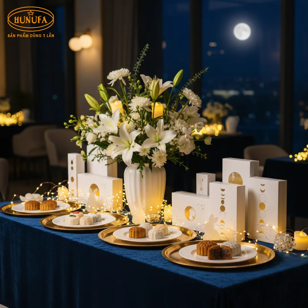 Hướng dẫn trang trí bàn tiệc trung thu đẹp mắt, ấm cúng