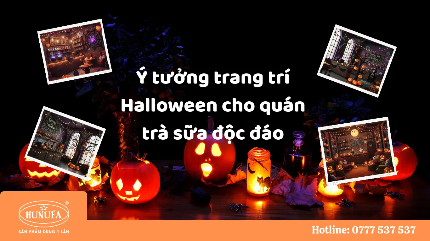 Gợi ý các mẫu trang trí hallowwen cho quán trà sữa ấn tượng nhất