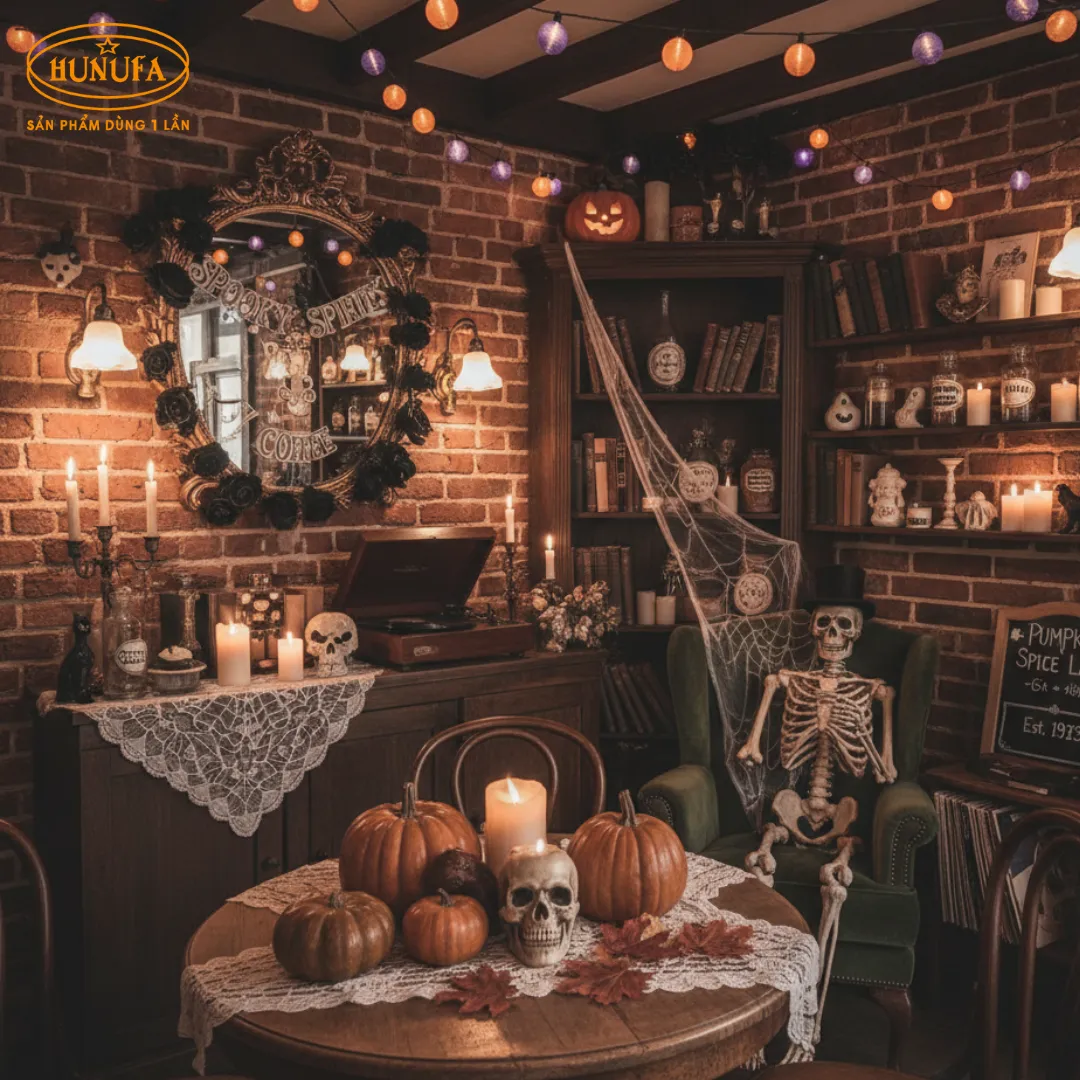 Gợi ý các mẫu trang trí hallowwen cho quán trà sữa ấn tượng nhất