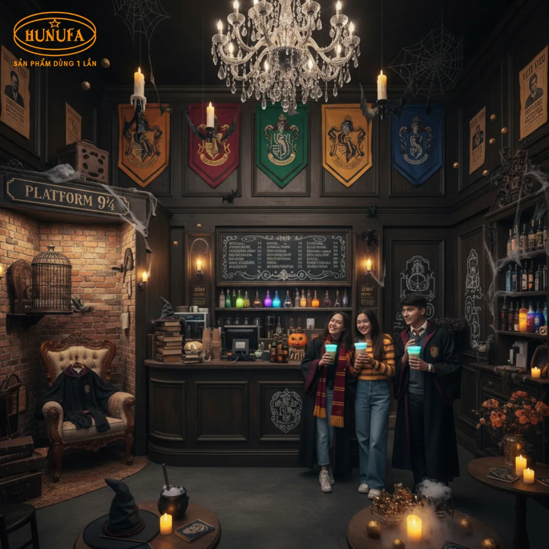 Gợi ý các mẫu trang trí hallowwen cho quán trà sữa ấn tượng nhất