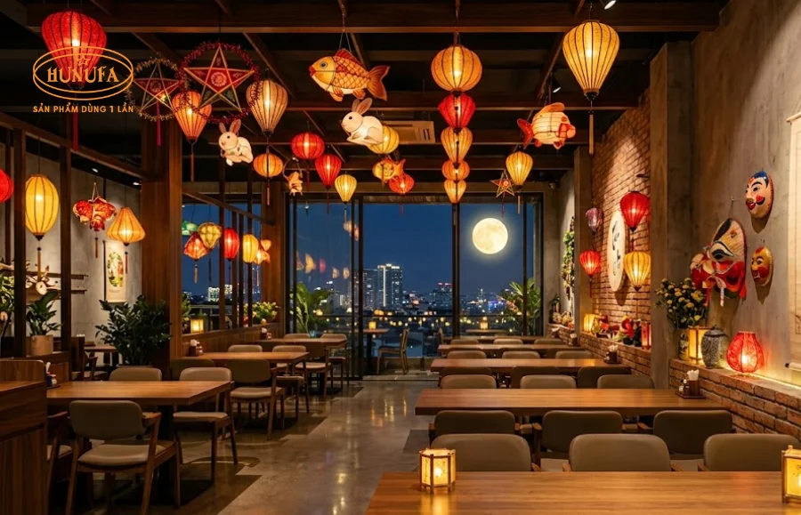 20+ Mẫu trang trí Trung Thu cho nhà hàng đẹp lung linh, hút khách