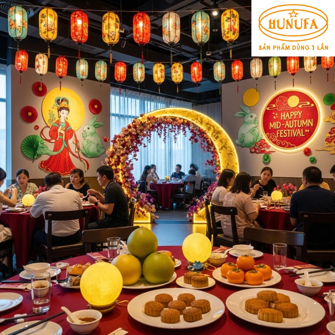 Trang trí Trung Thu cho nhà hàng