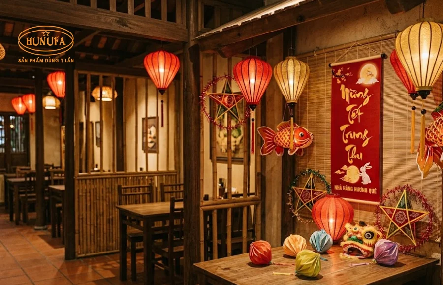 20+ Mẫu trang trí Trung Thu cho nhà hàng đẹp lung linh, hút khách