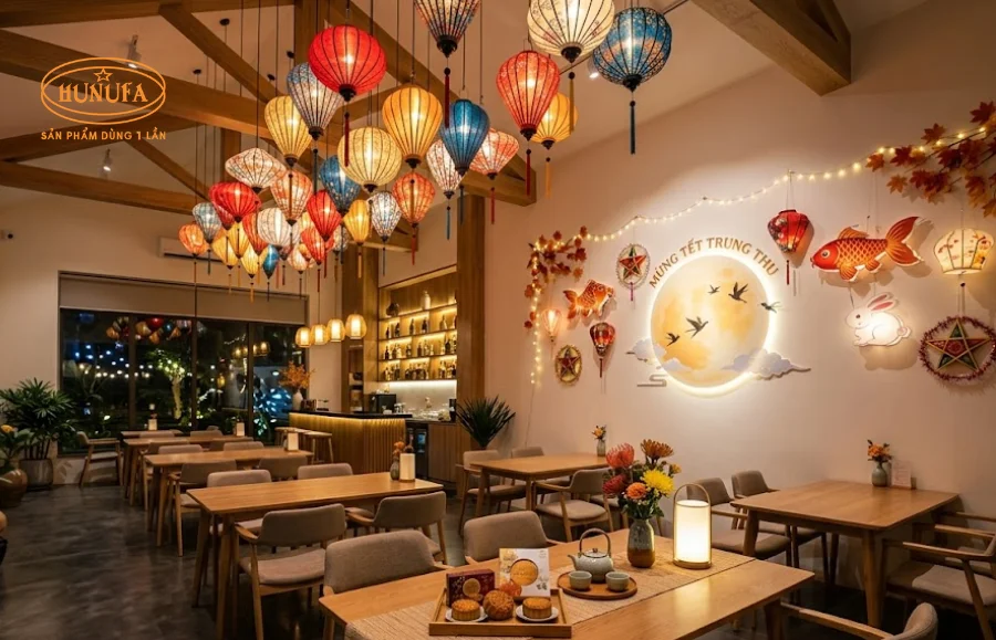 20+ Mẫu trang trí Trung Thu cho nhà hàng đẹp lung linh, hút khách