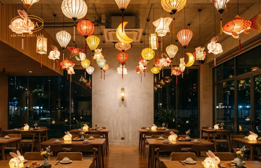 20+ Mẫu trang trí Trung Thu cho nhà hàng đẹp lung linh, hút khách