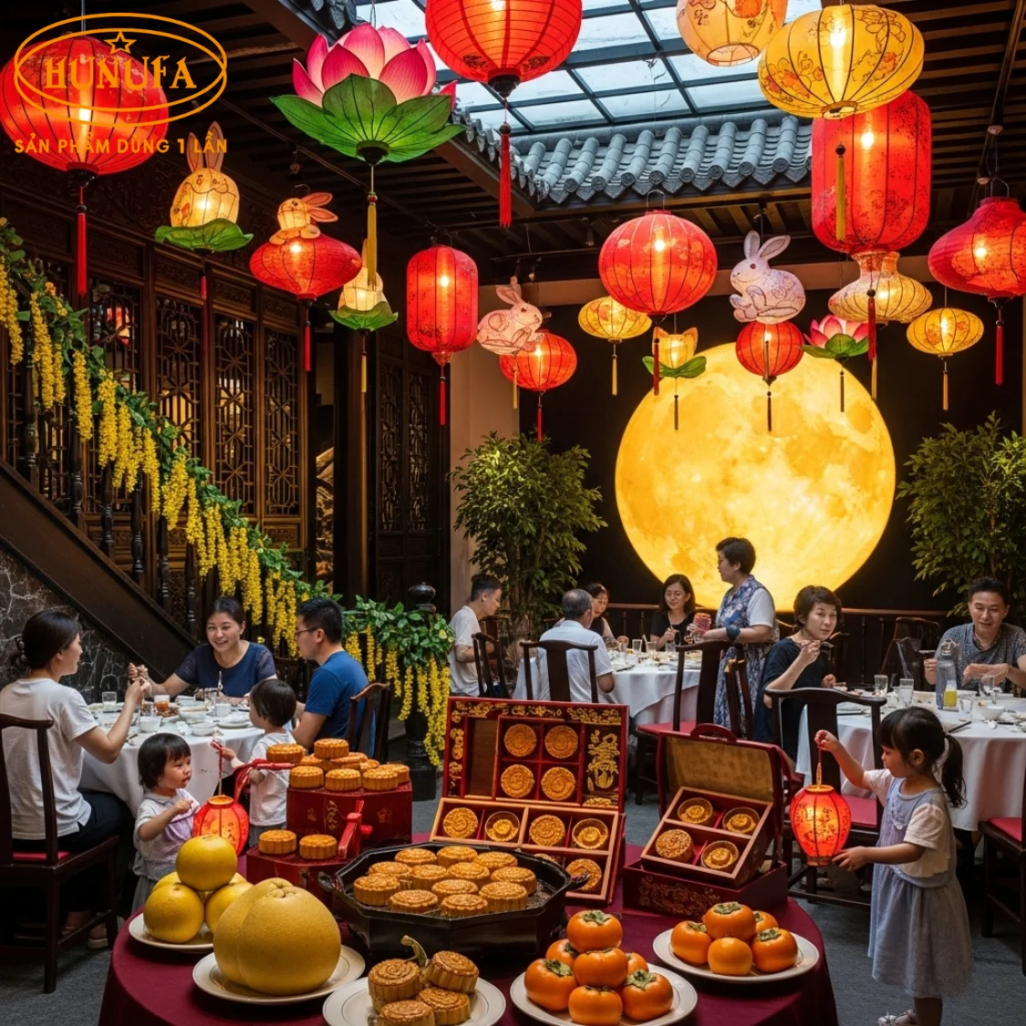 Trang trí Trung Thu cho nhà hàng