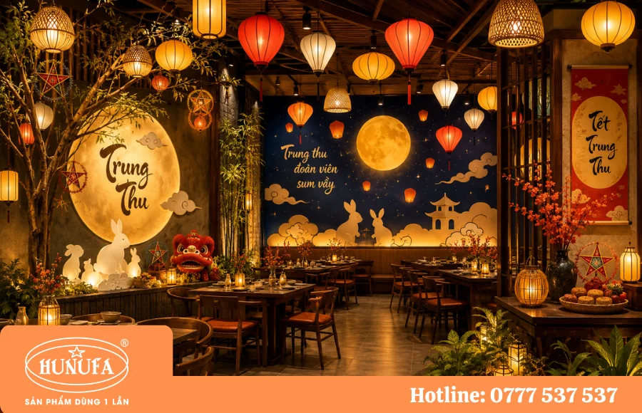 15+ Mẫu trang trí Trung Thu cho nhà hàng đẹp lung linh, hút khách