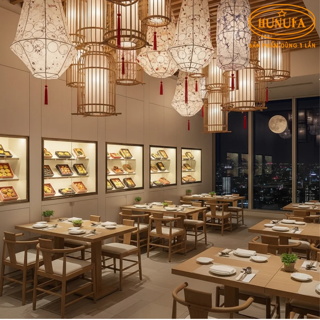 Trang trí Trung Thu cho nhà hàng