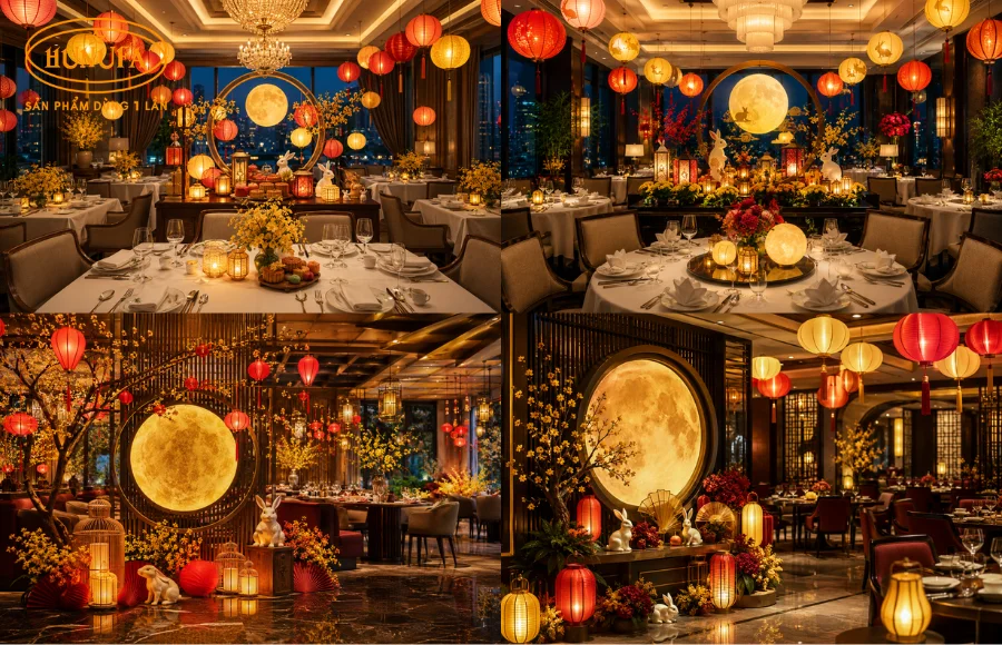 15+ Mẫu trang trí Trung Thu cho nhà hàng đẹp lung linh, hút khách