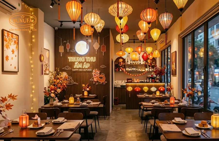 20+ Mẫu trang trí Trung Thu cho nhà hàng đẹp lung linh, hút khách