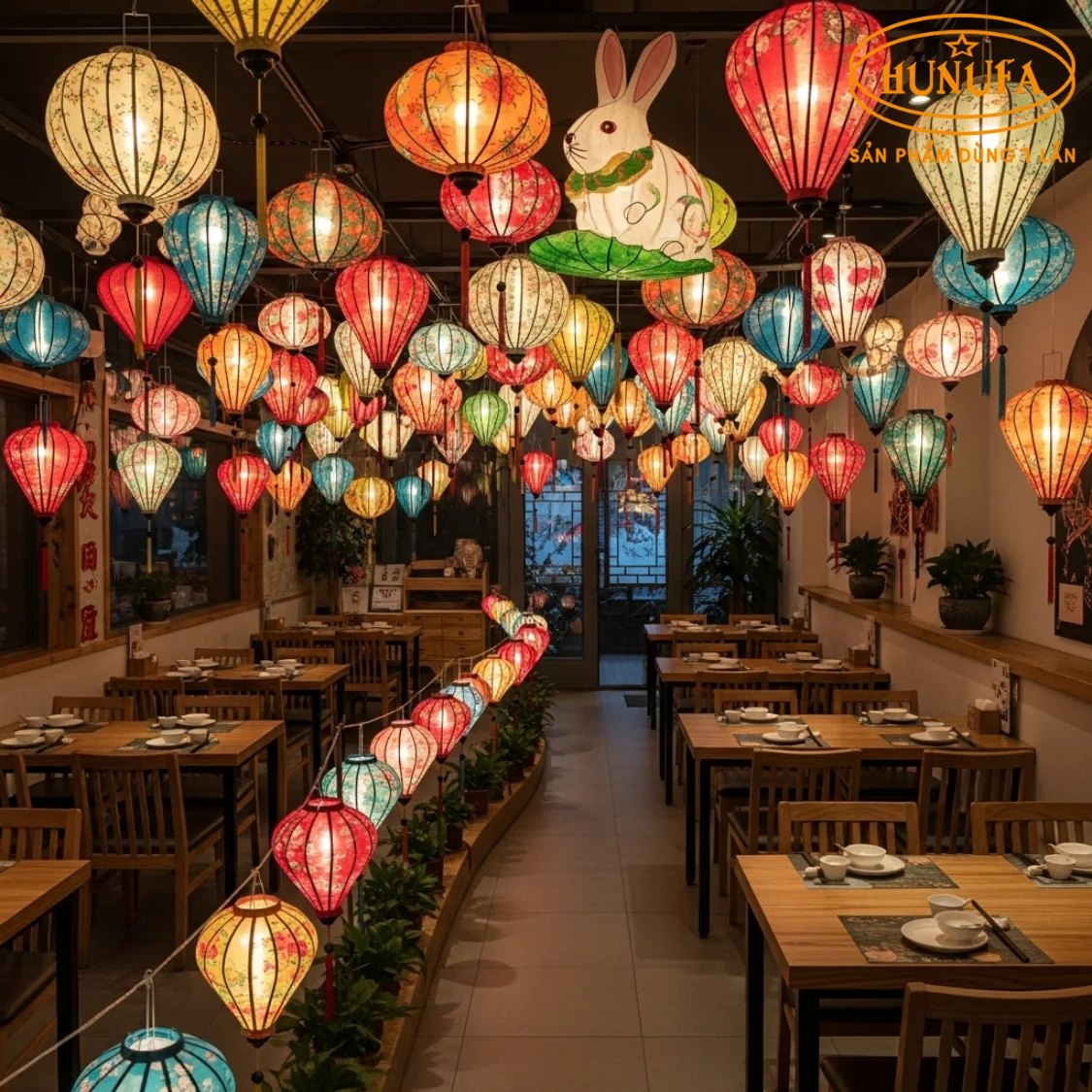 Trang trí Trung Thu cho nhà hàng