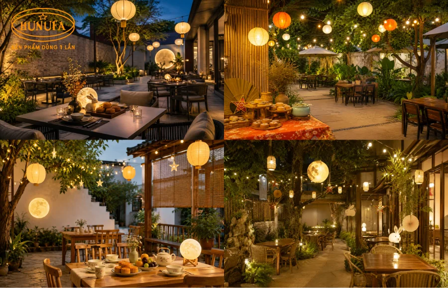 8+ Mẫu trang trí Trung Thu cho quán ăn đẹp, độc đáo, dễ làm