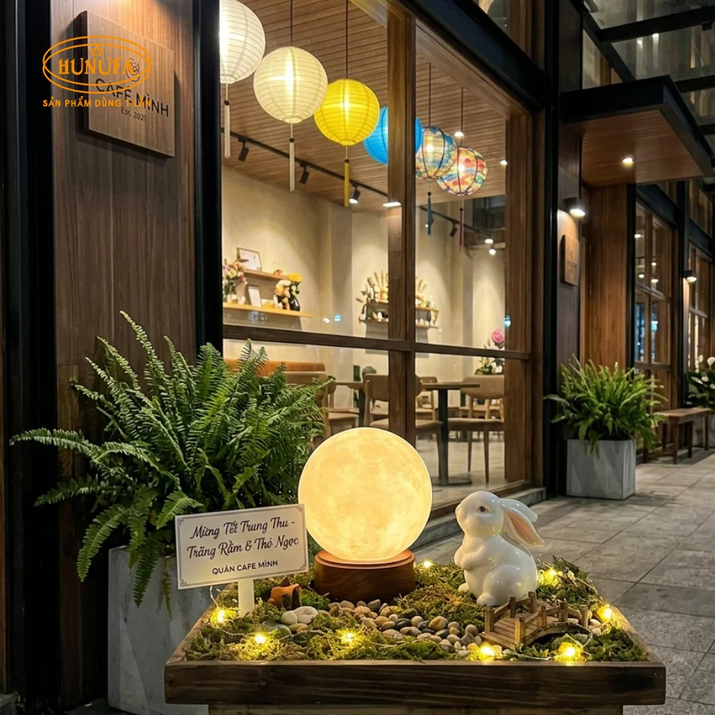 cách trang trí Trung Thu cho quán trà sữa