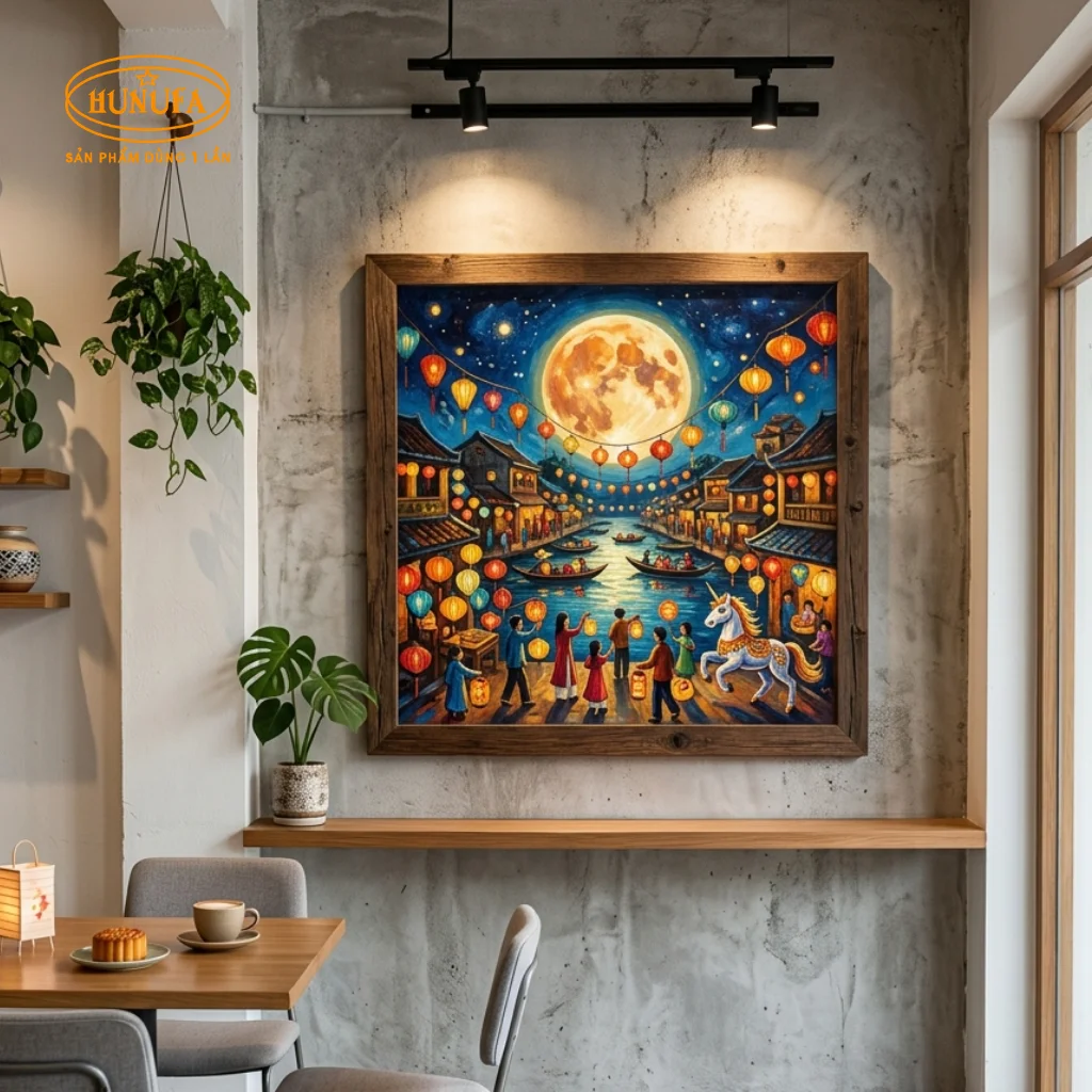 cách trang trí Trung Thu cho quán trà sữa