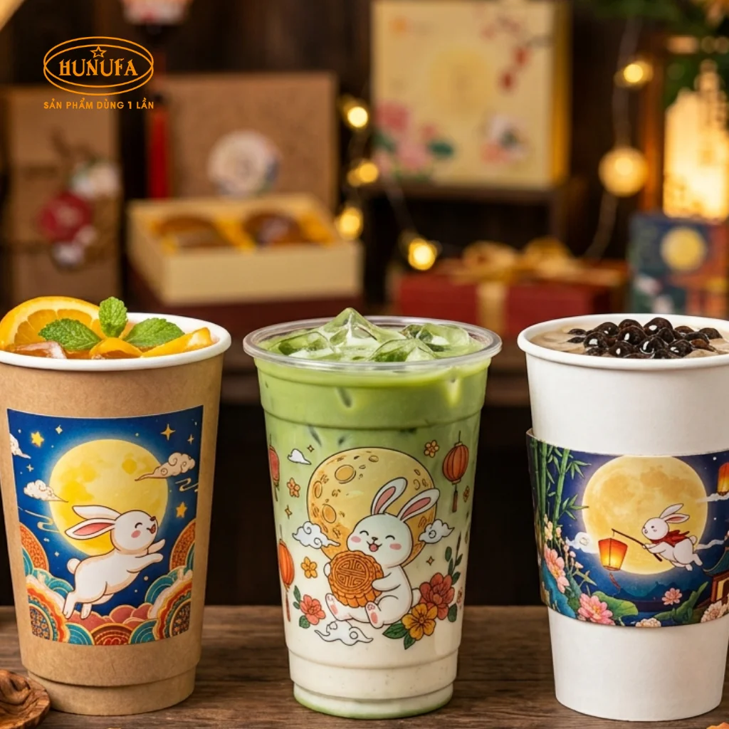 cách trang trí Trung Thu cho quán trà sữa