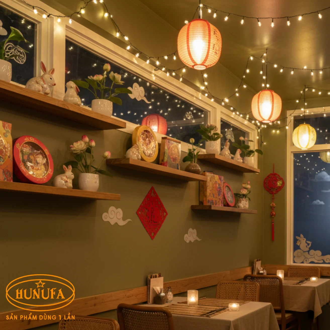 Trang trí Trung Thu cho nhà hàng