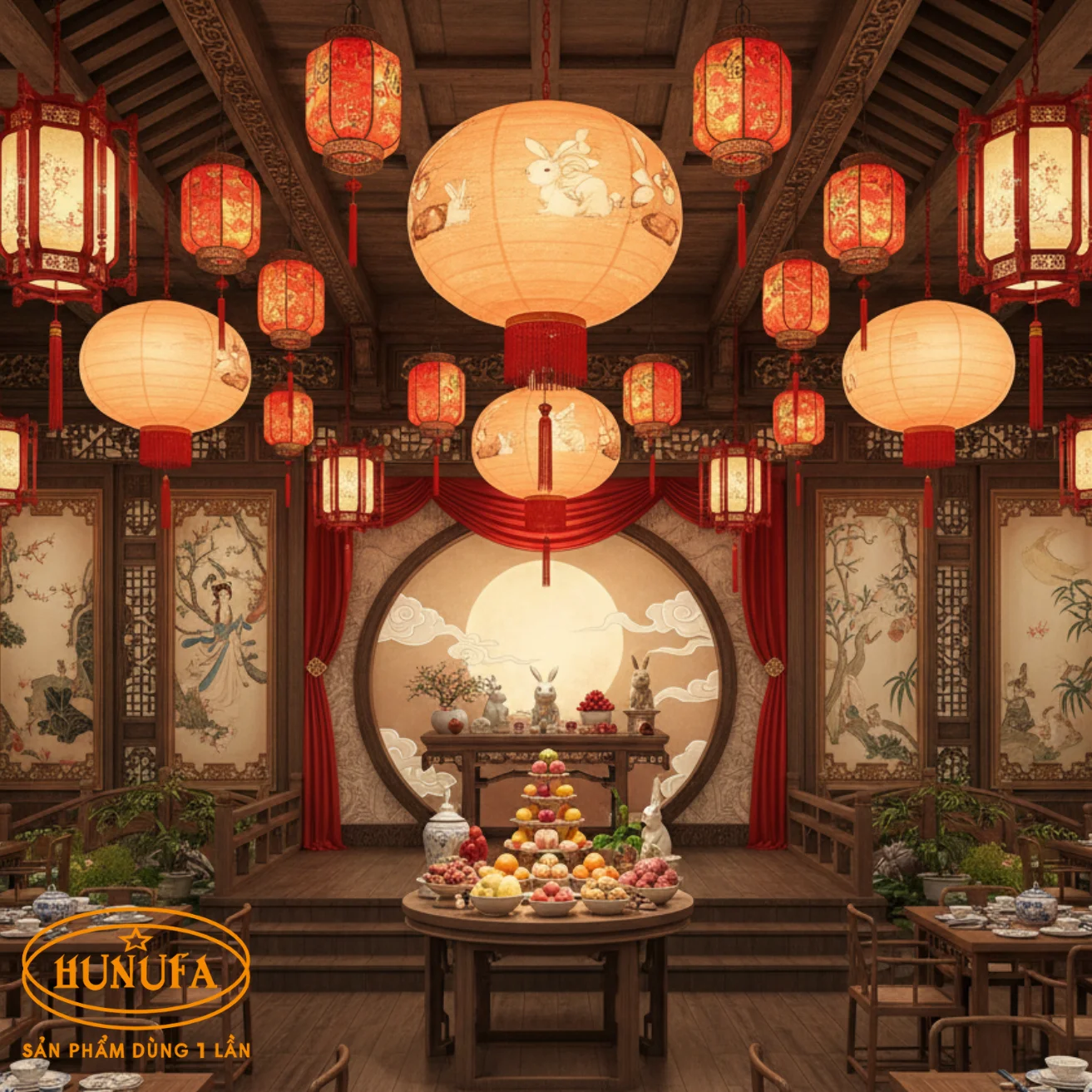 Trang trí Trung Thu cho nhà hàng