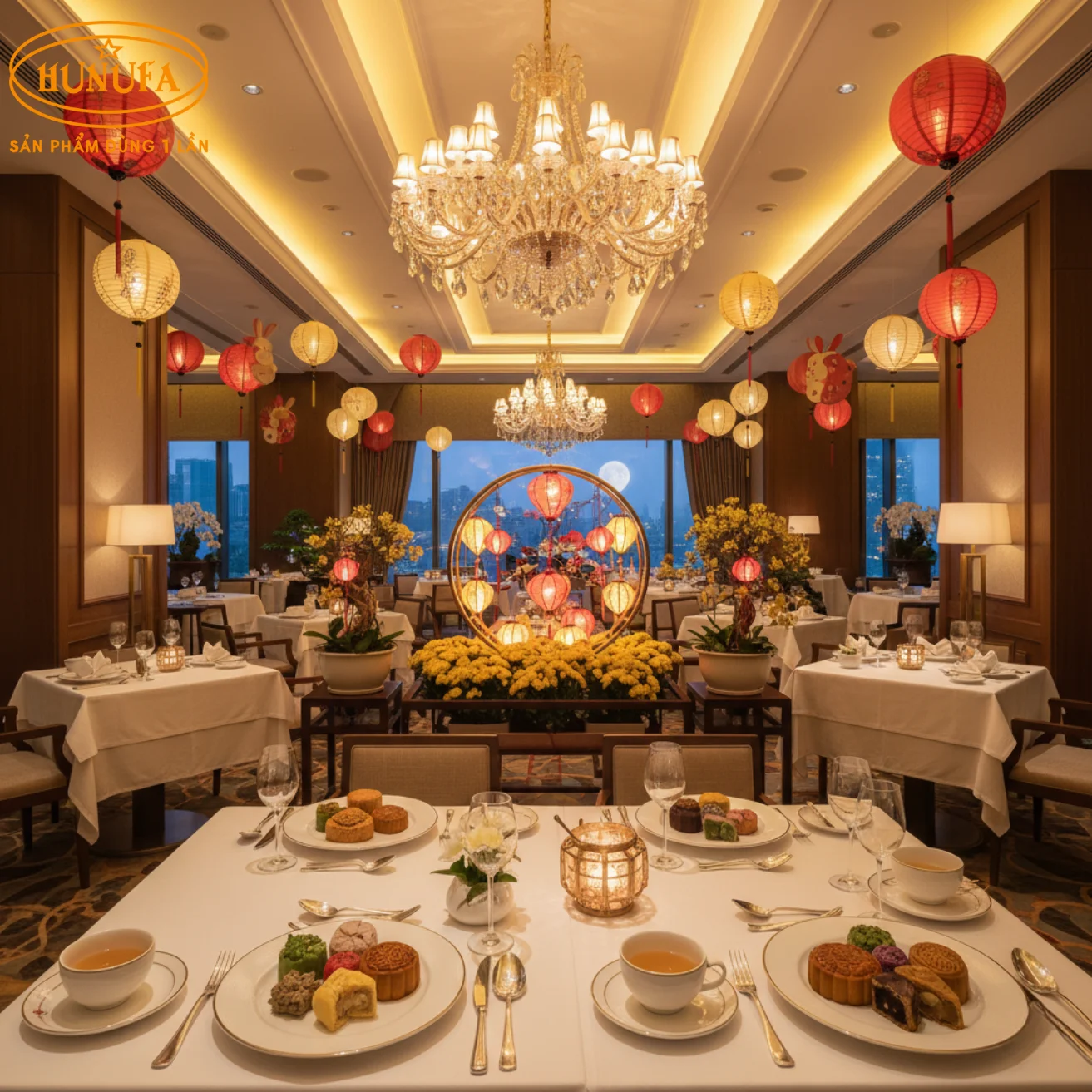 Trang trí Trung Thu cho nhà hàng
