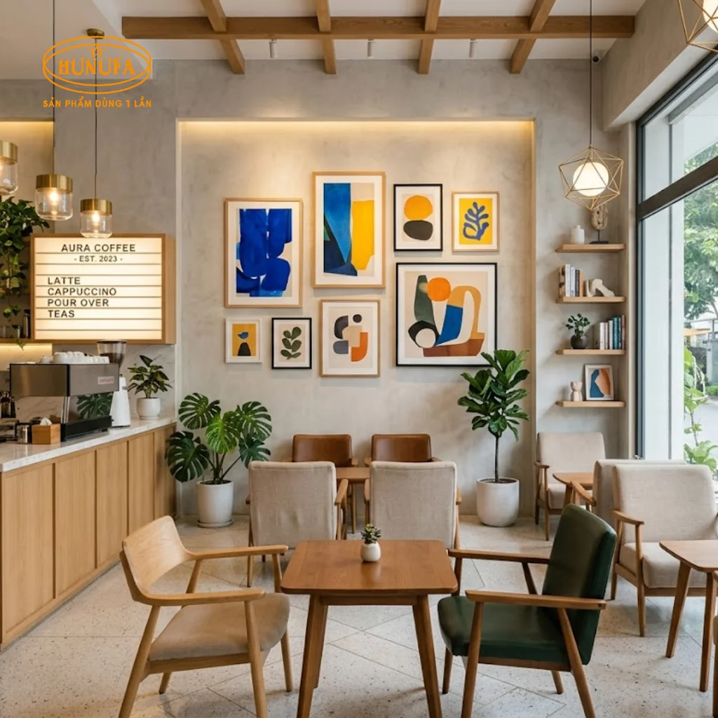 10+ Ý tưởng trang trí tường quán cafe đẹp, nổi bật, dễ áp dụng