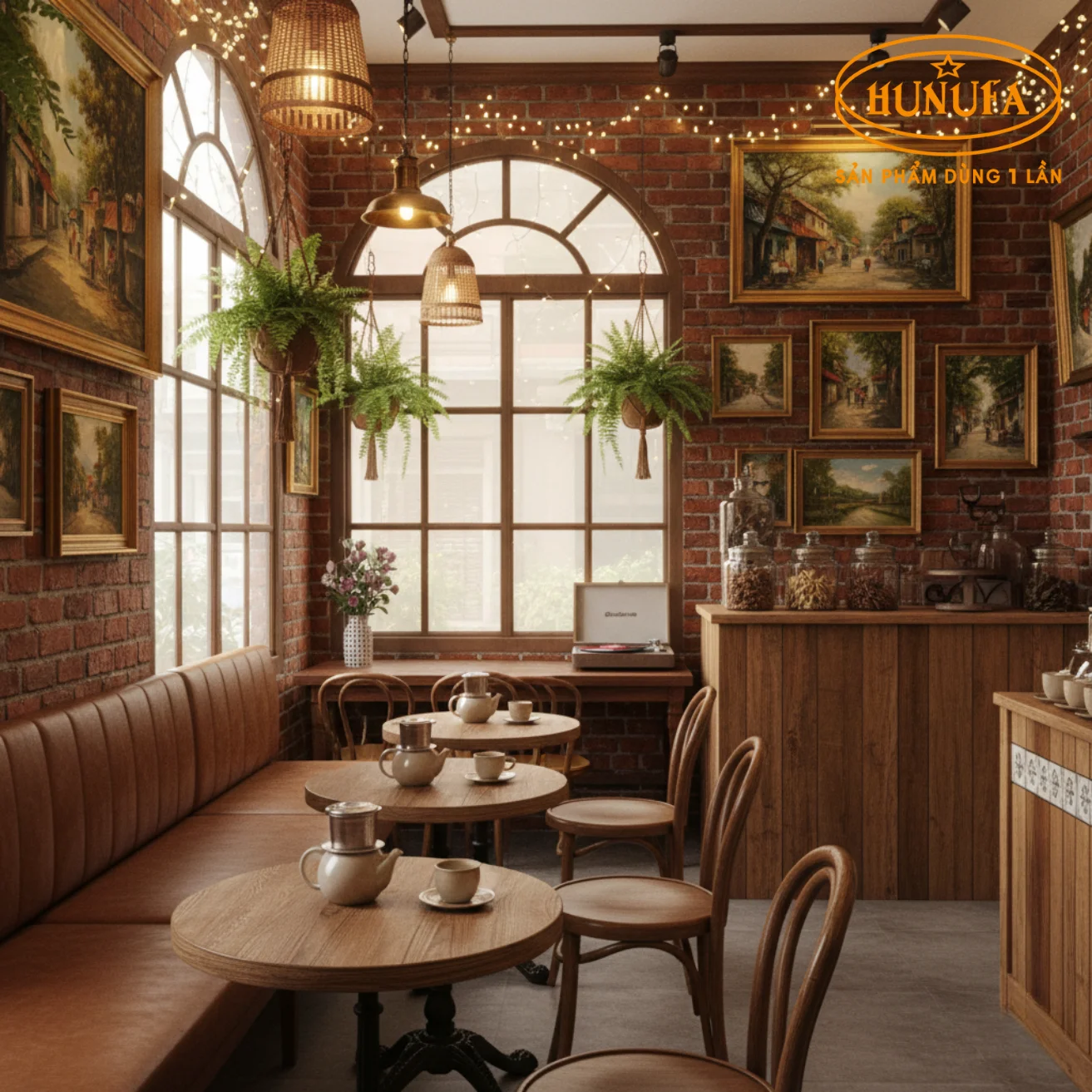 Trang trí tường quán cafe