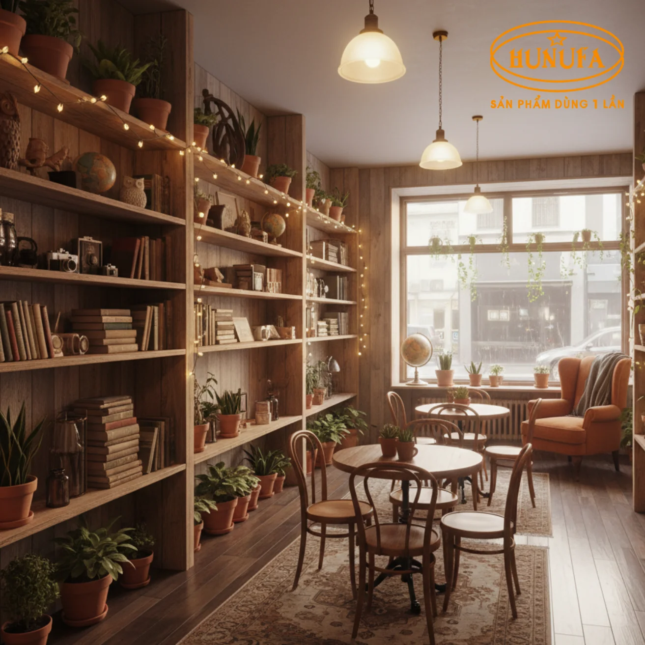 Trang trí tường quán cafe