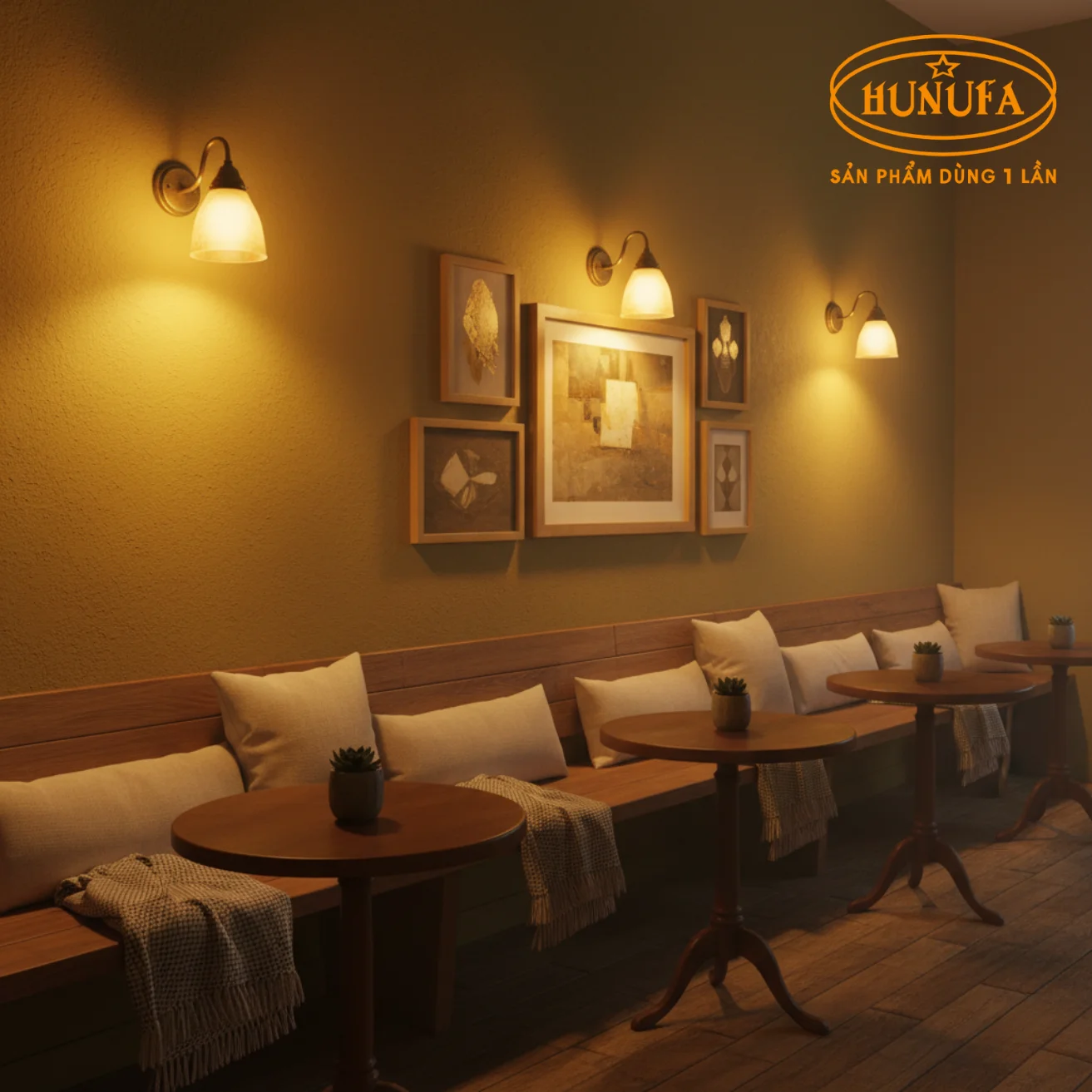 Trang trí tường quán cafe
