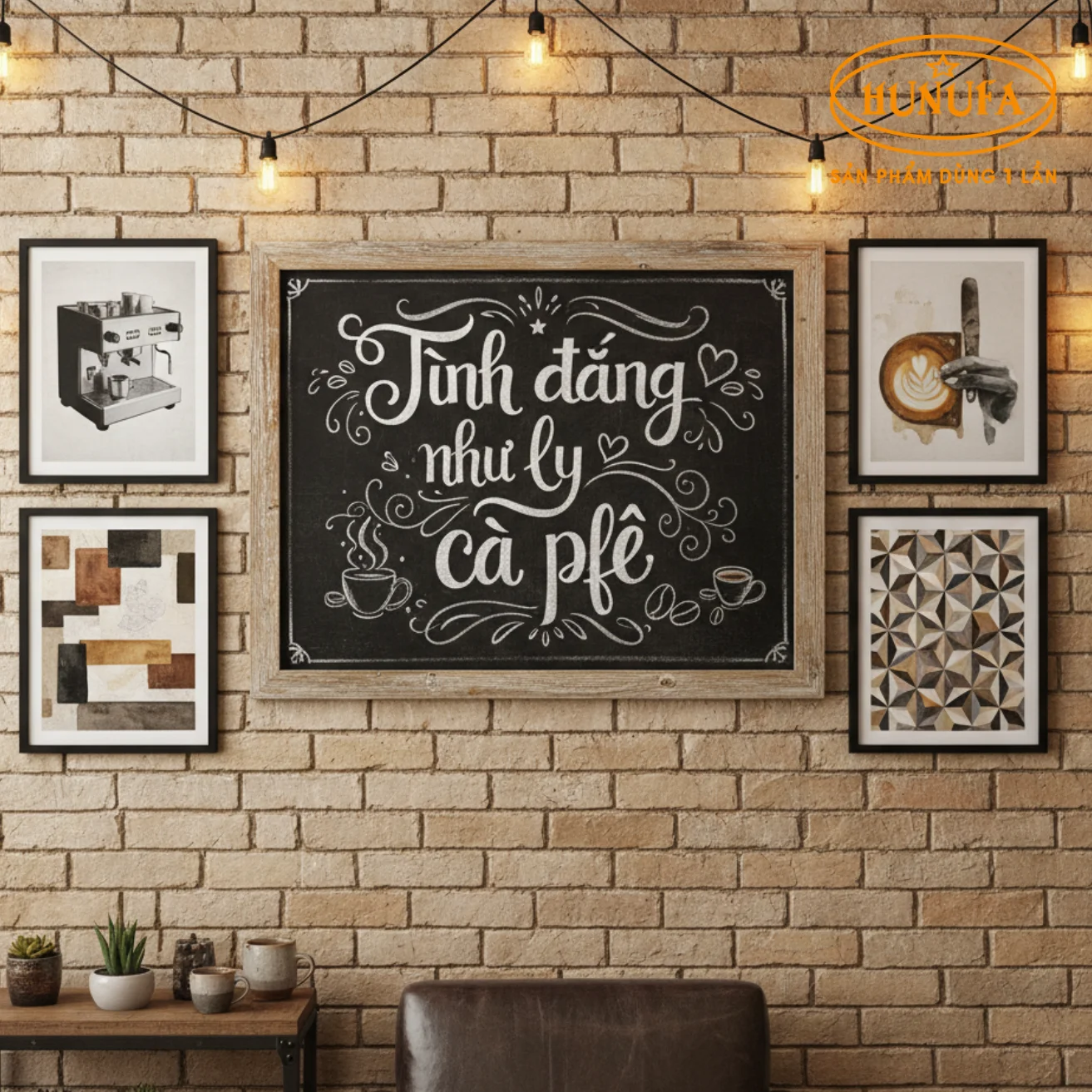 Trang trí tường quán cafe