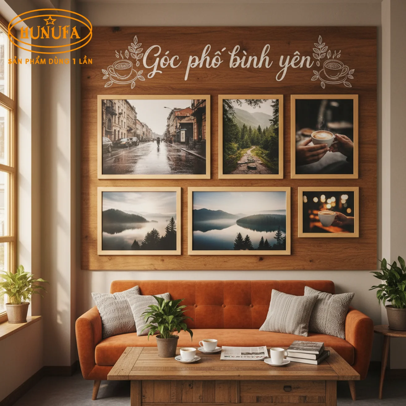 Trang trí tường quán cafe