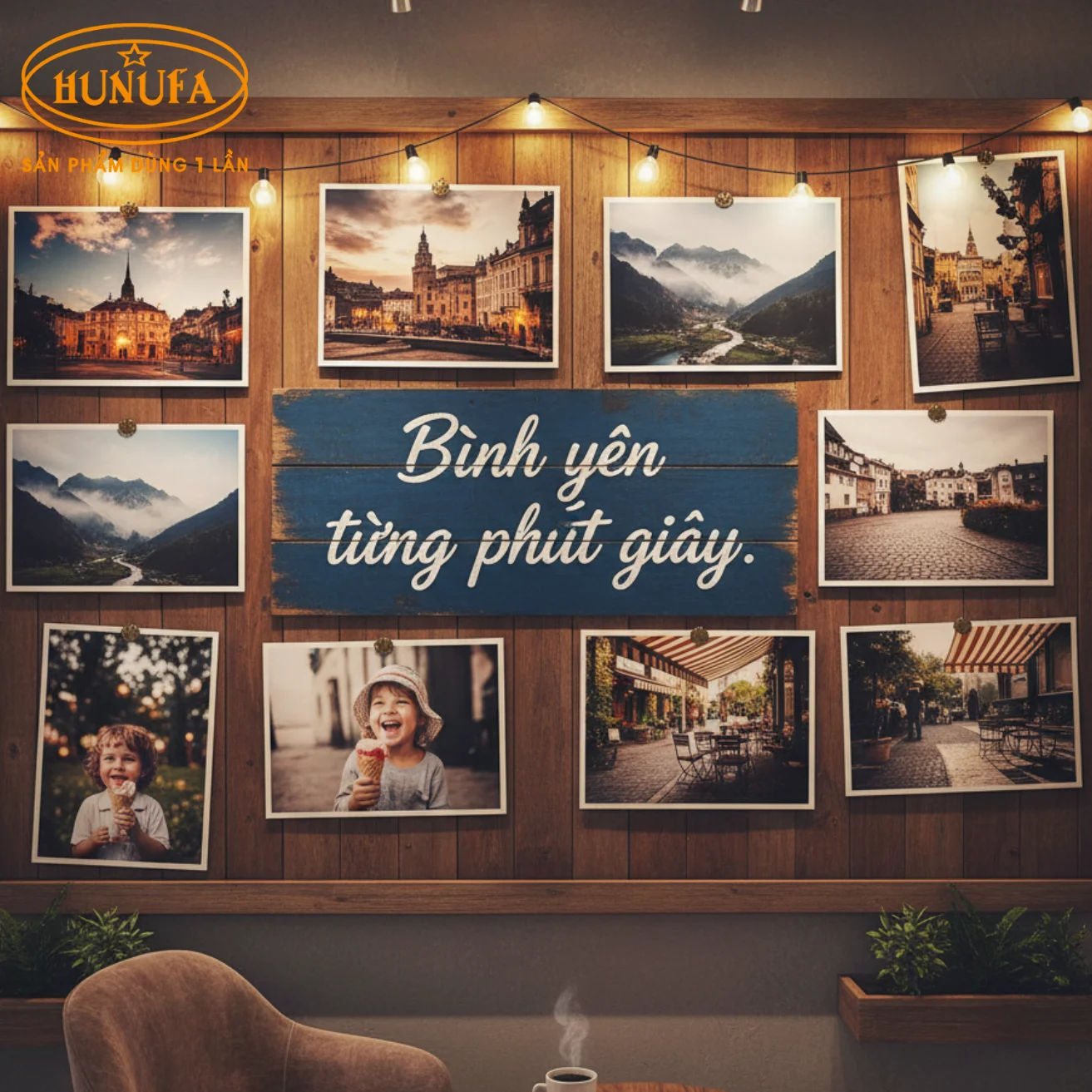 Trang trí tường quán cafe