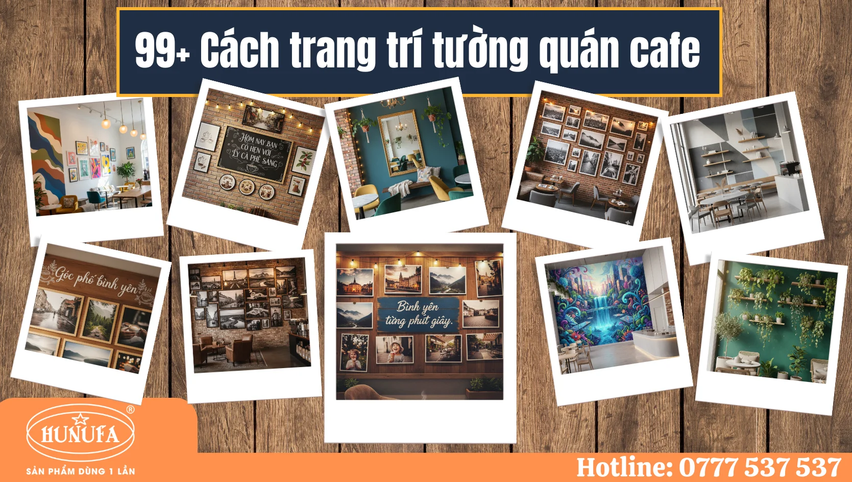 Trang trí tường quán cafe