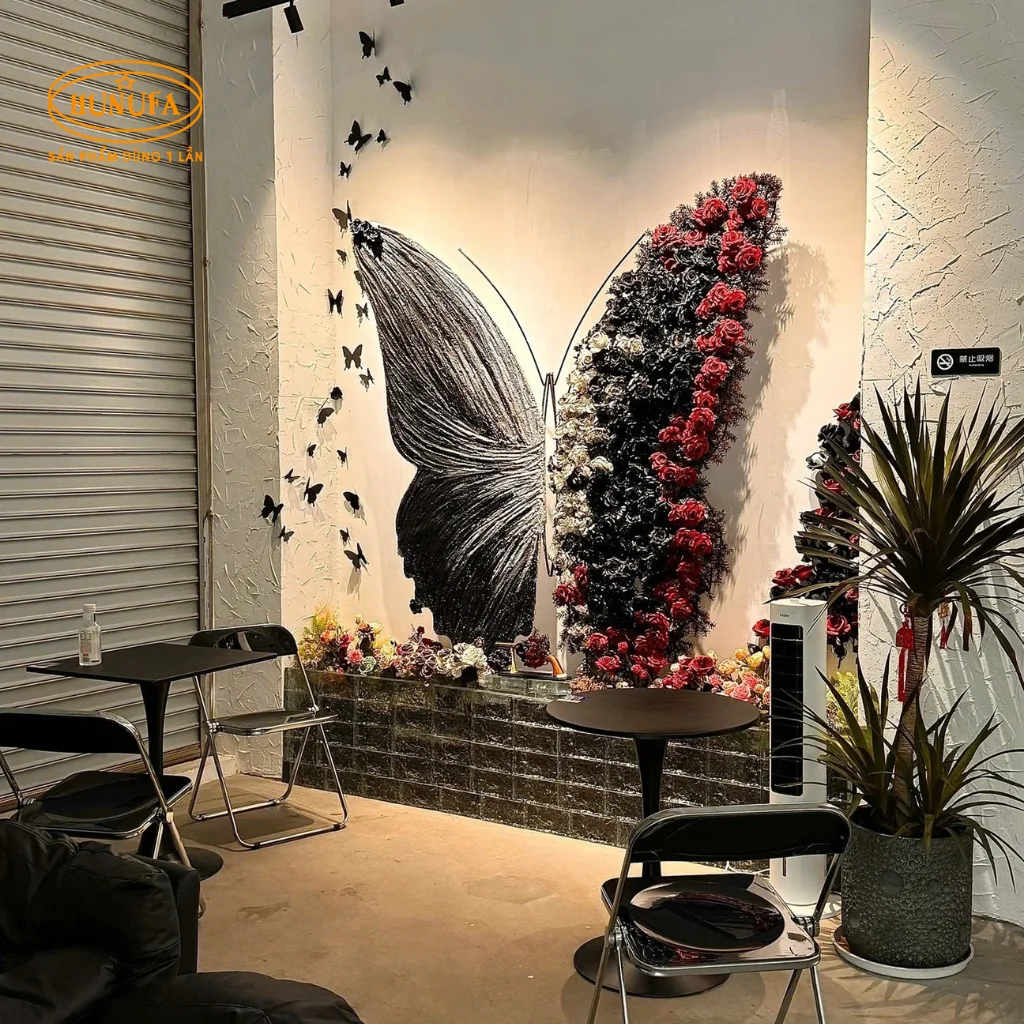 Ý tưởng trang trí tường quán cafe đẹp