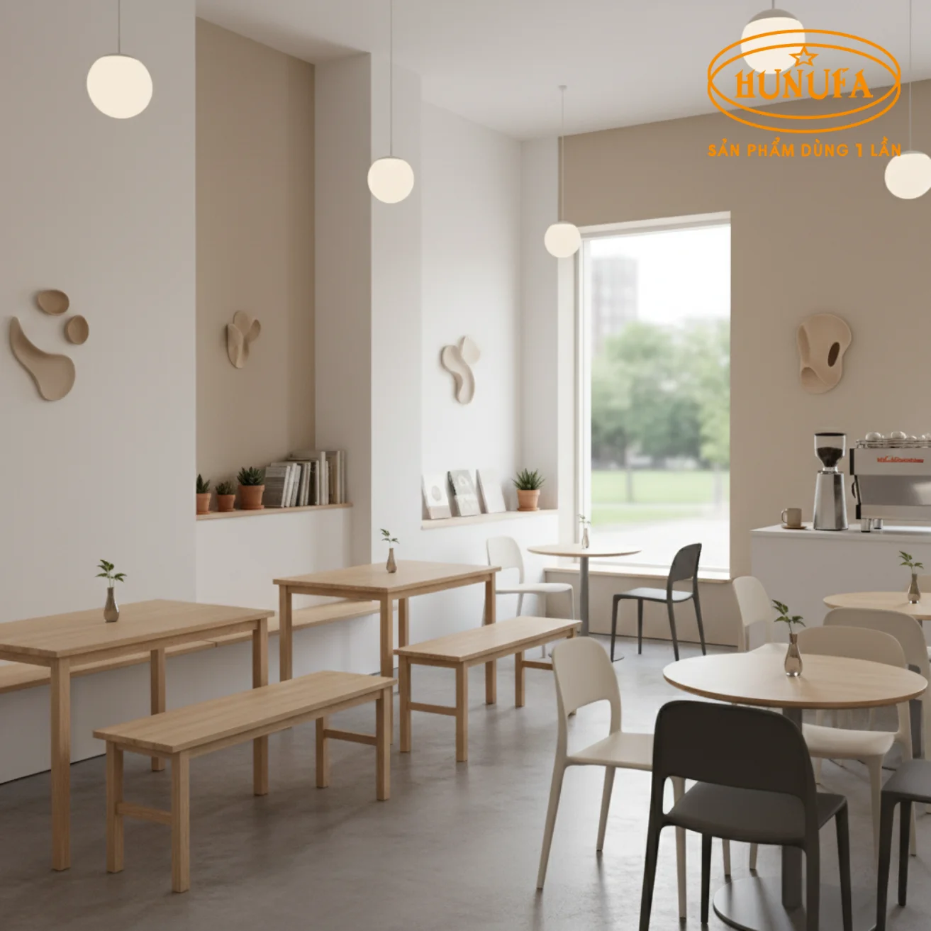 Trang trí tường quán cafe