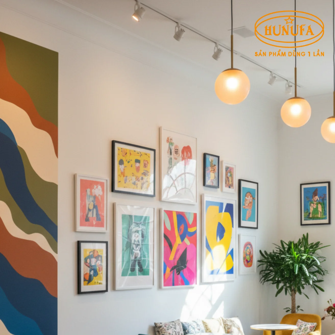 Trang trí tường quán cafe