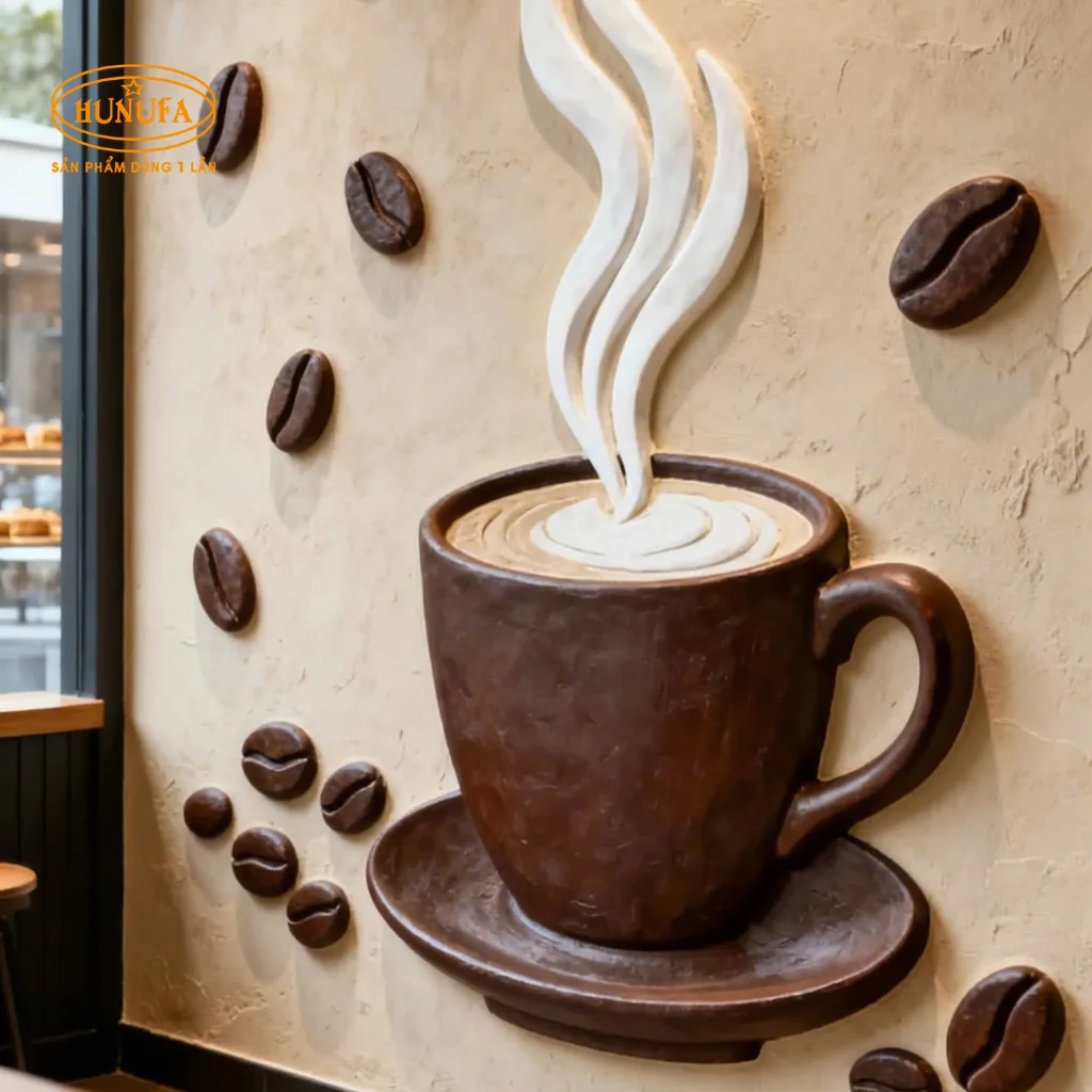 Ý tưởng trang trí tường quán cafe đẹp