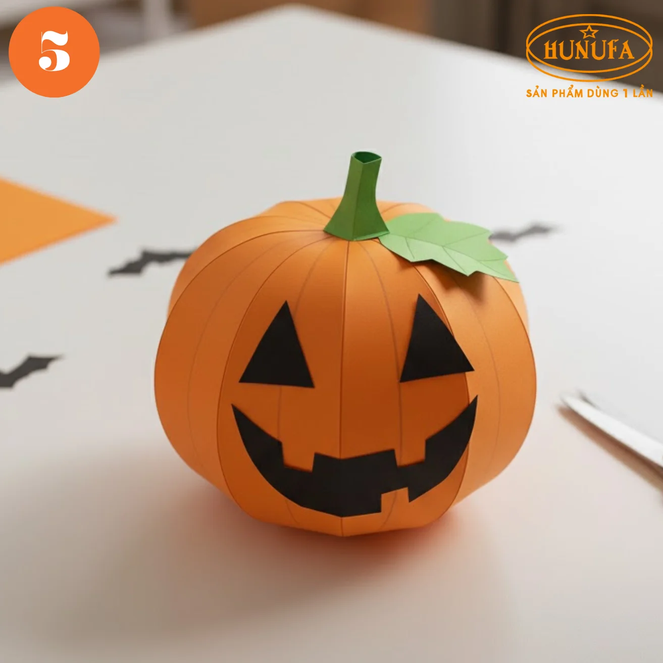 Cách làm giỏ đựng kẹo Halloween bằng giấy