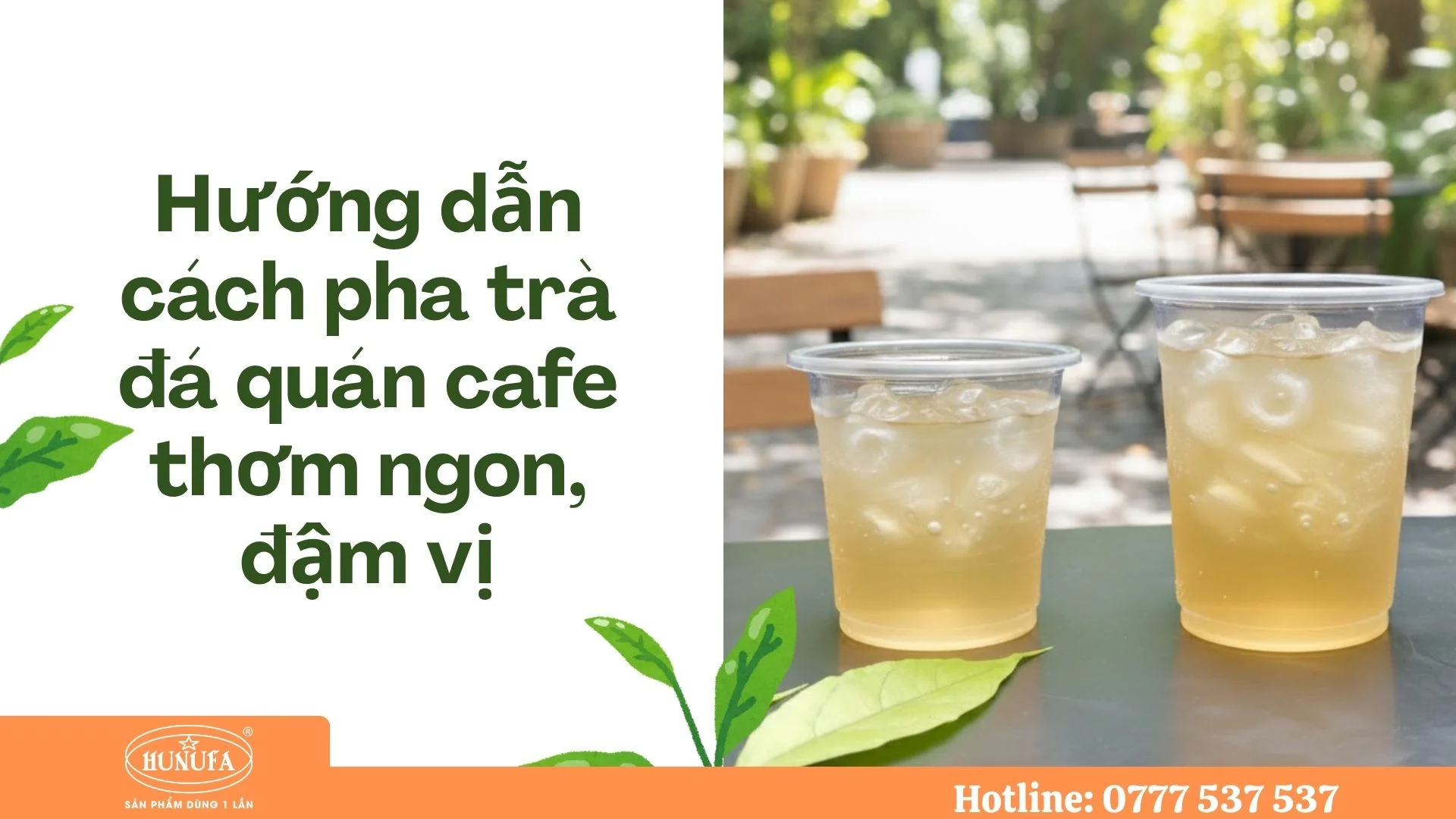 cách pha trà đá quán cafe