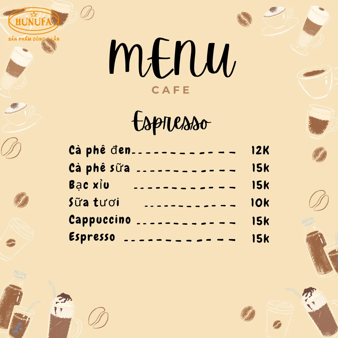 Tổng hợp công thức định giá menu cho quán cafe