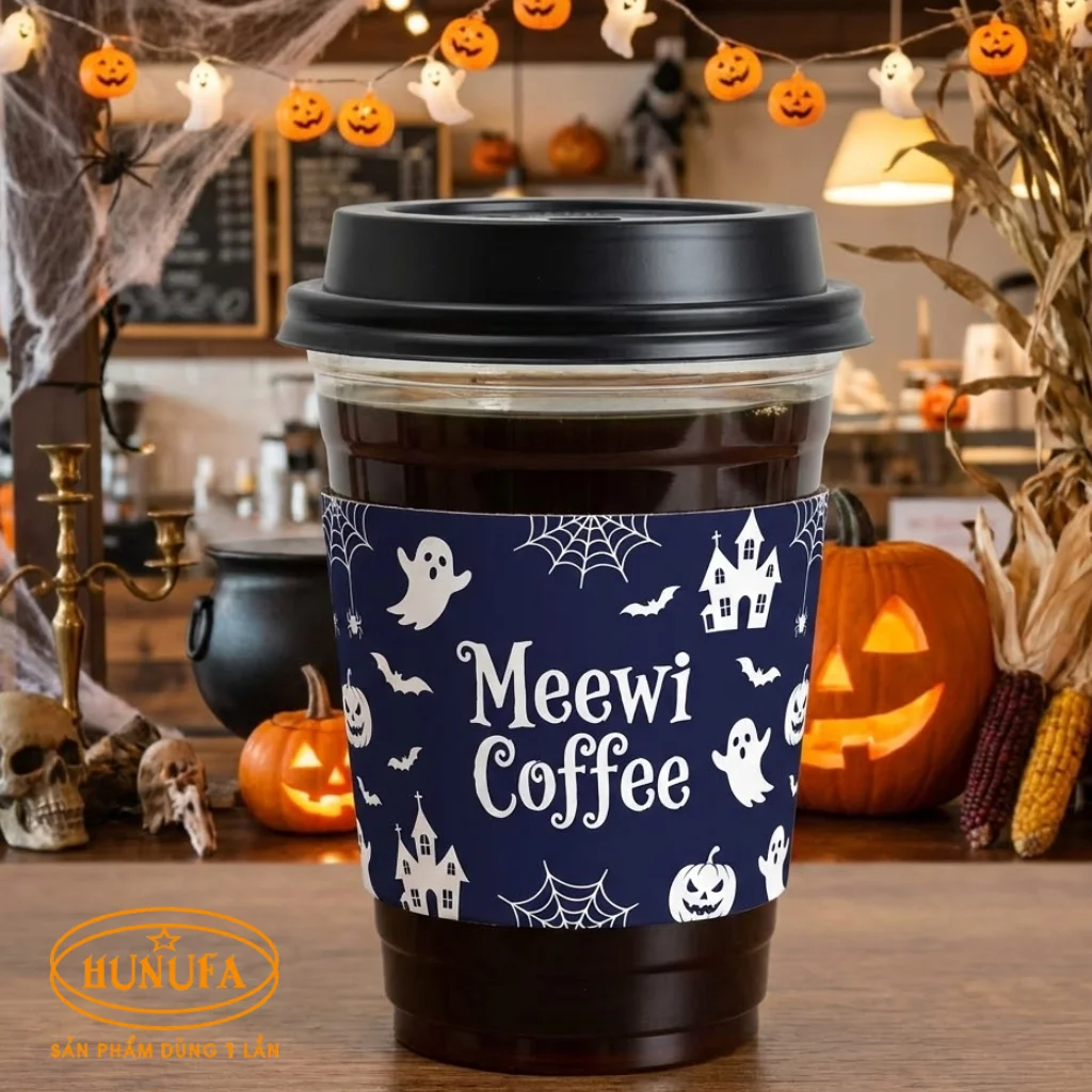 Top mẫu cover ly giấy, cover ly nhựa Halloween đẹp, độc, sáng tạo 2025