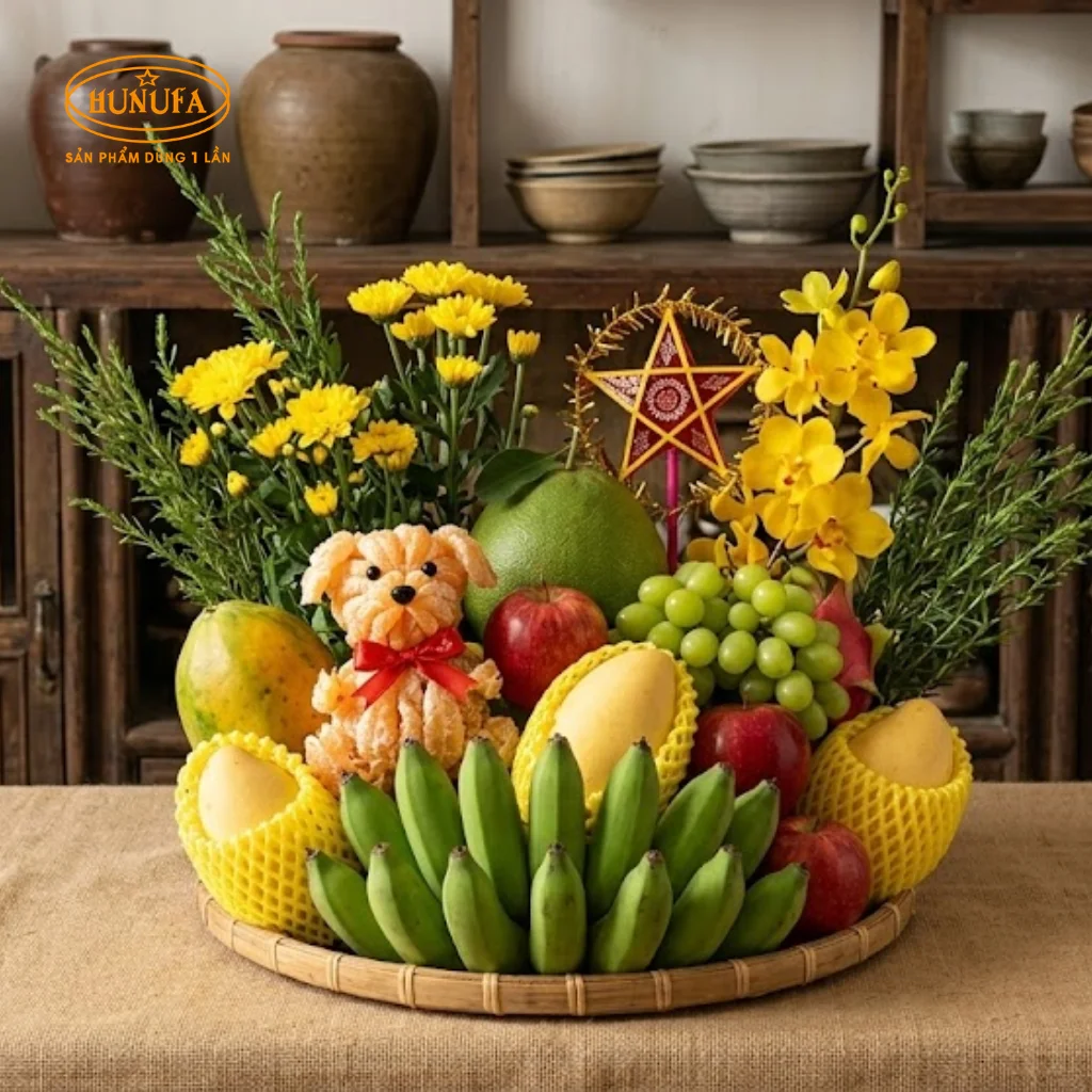 Hình ảnh mâm ngũ quả Trung Thu đẹp, đơn giản, độc đáo