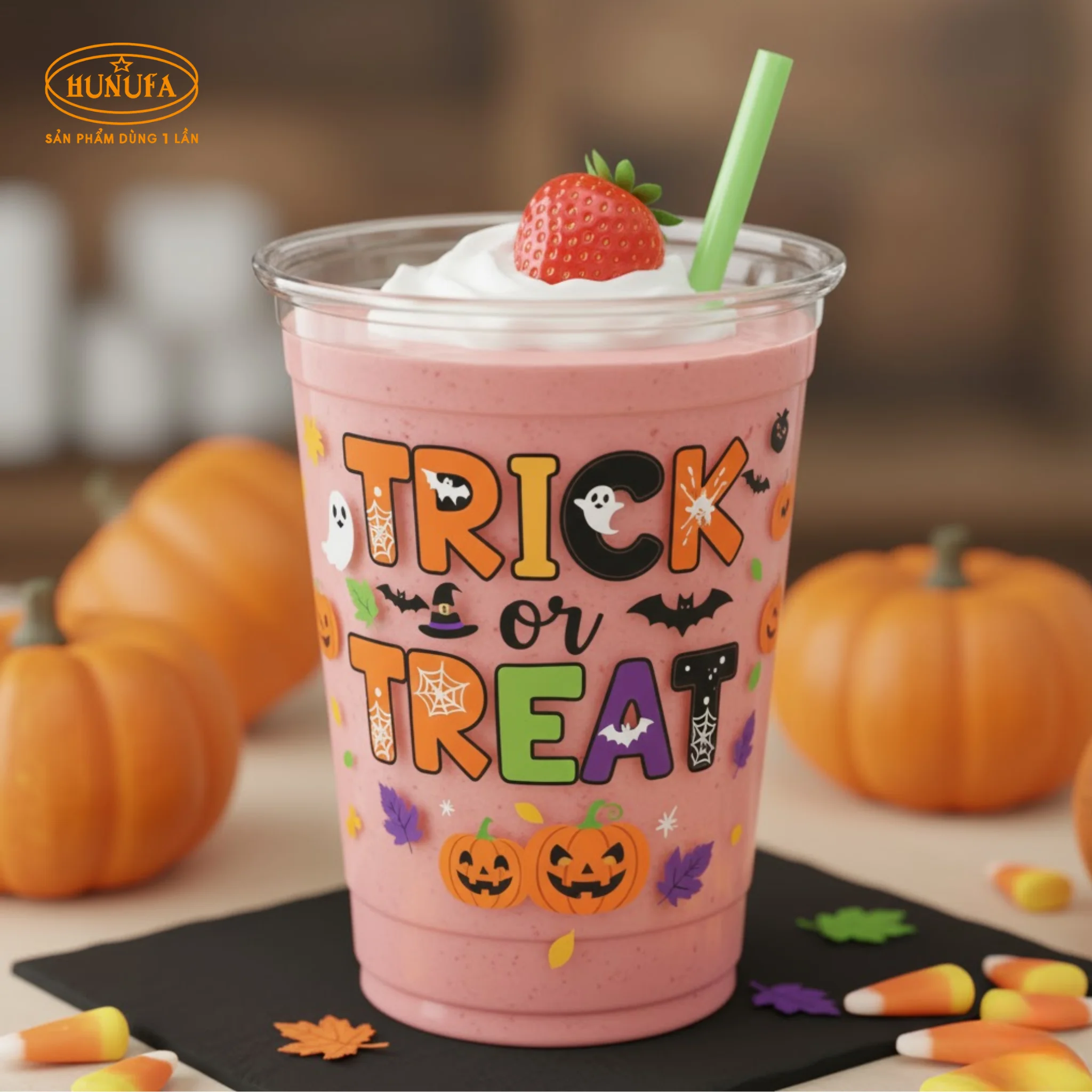 Ly nhựa Halloween đẹp, dễ in ấn, hot trend mùa lễ hội 2025