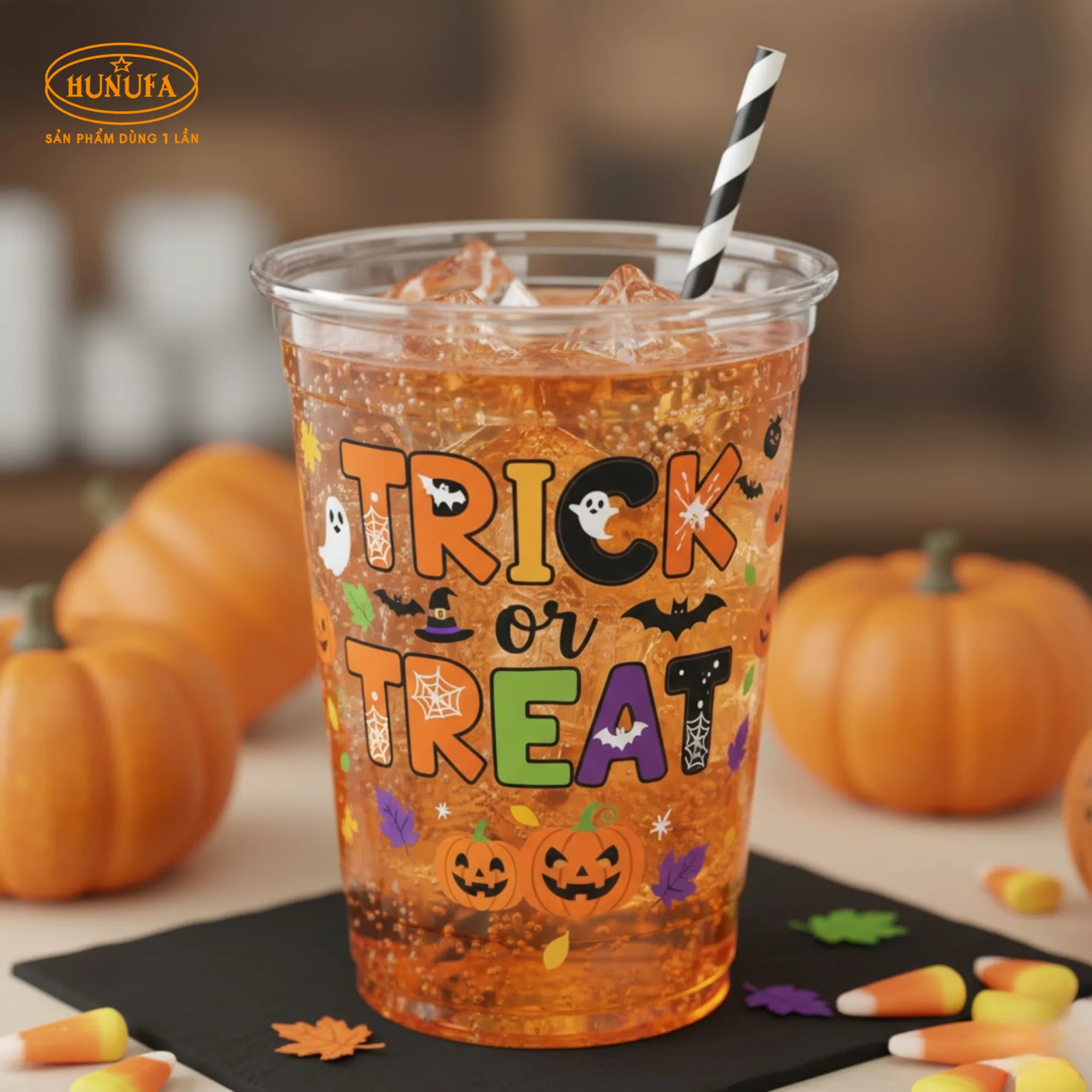 Ly nhựa Halloween đẹp, dễ in ấn, hot trend mùa lễ hội 2025