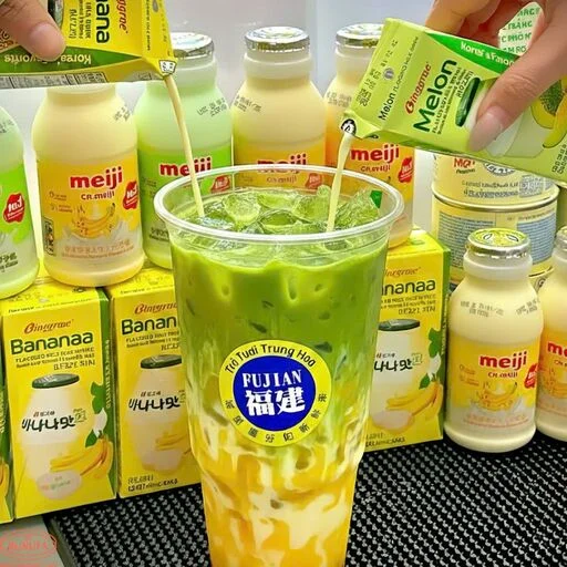 matcha sữa chuối
