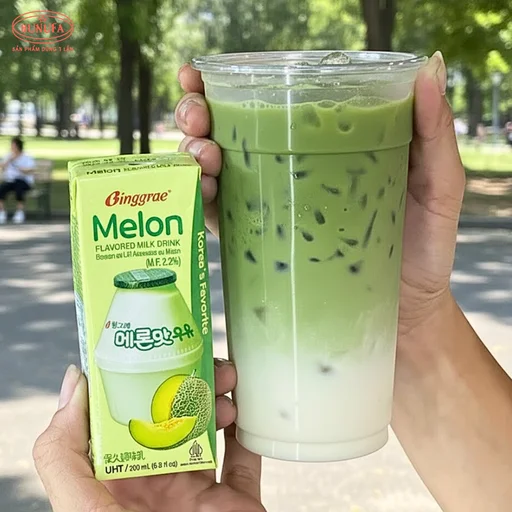 matcha sữa chuối