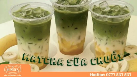 matcha sữa chuối
